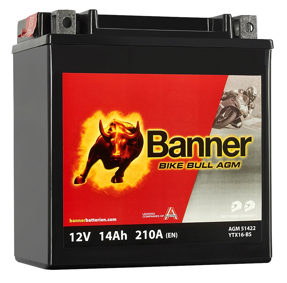 Bateria Banner Bike Bull AGM 12V - 14AH (+ ESQ)